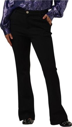 Pom Amsterdam Zwarte Elegante Broek - Liv - Dames - Wijde Broeken - Zwart - XL - Broeken