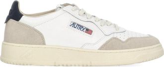 Autry White Low-Top Suede Leather Sneakers