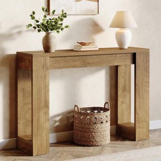 Tribesigns Tribesigns 41.3-Inch Console Table for Entryway & Living Room, Modern Sofa Table with Double Wooden Base, Rectangular Accent Furniture for Hallway