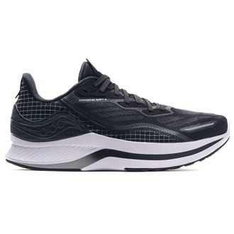 Saucony Endorphin Shift 2 Textile Synthetic Womens Lace Up Trainers - Black White - Size:UK 8.5