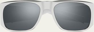 Saint Laurent Mens SL 636 Thick Metal Rectangle Sunglasses