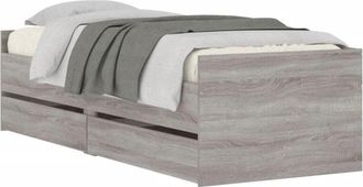 vidaXL Estructura De Cama Con Cajones Gris Sonoma 90x200 Cm Vidaxl