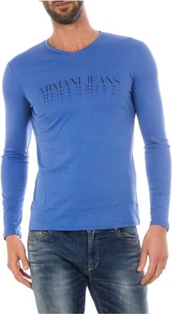 Armani Jeans AJ T-Shirt - Heren - Longsleeves - Blauw - L - Tops