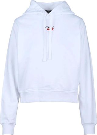 Diesel White Minimalist Hooded Sweatshirt