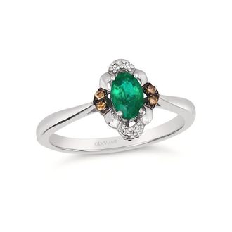 Le Vian Ladies New Emerald Cocktail Rings set in 14K Vanilla Gold TSHJ 14
