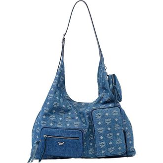 MCM Aren Multi-Shopper in Monogram Denim Jacquard in Blue at Nordstrom