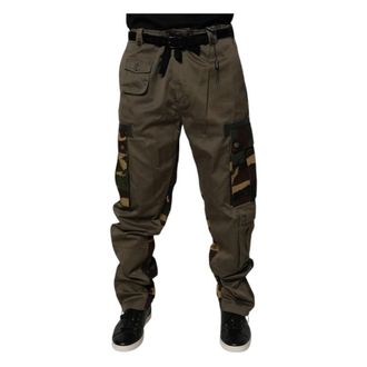 Dolce & Gabbana Patchwork Camouflage Cargo Broek - Heren - Slim Fit Broeken - Veelkleurig - 2XL - Katoen - Broeken