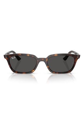 Ray-Ban 52mm Zaya Pillow Sunglasses in Havana /Dark Grey at Nordstrom