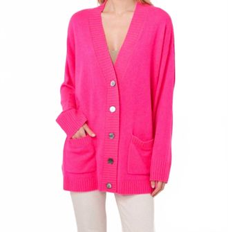 Brodie Arla Cardigan In Fuchsia