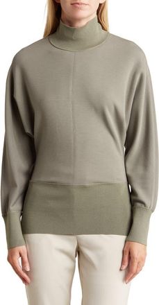 Theory Mixed Media Turtleneck Top in Pale Green/Army at Nordstrom Rack, Size X-Small