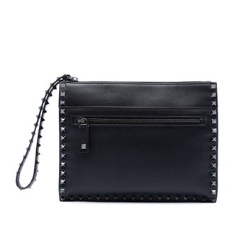 Valentino Pre-owned Valentino Leather Rockstud Clutch Ladies MEOB9K25RC2NPAZ4