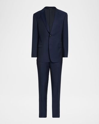 Giorgio Armani Men & apos;s Wool and Viscose Textured Two-Piece Suit