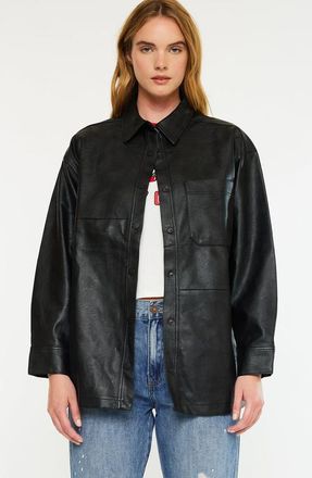 Kancan Margo Faux Leather Jacket in Black at Nordstrom, Size X-Large