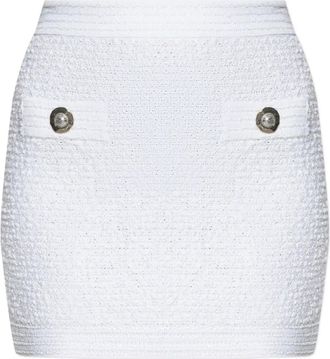 Balmain Minigonna in tweed - Toni neutri