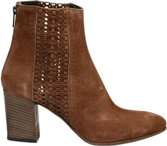 Pantanetti Schoenen, Dames, Bruin, 36 EU, Su&egrave;de, Bruine Su&egrave;de Enkellaars