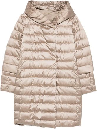 Max Mara Nove jas met capuchon - Bruin