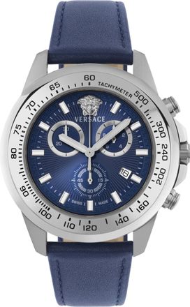 Versace Greca Action Chrono Leather Watch
