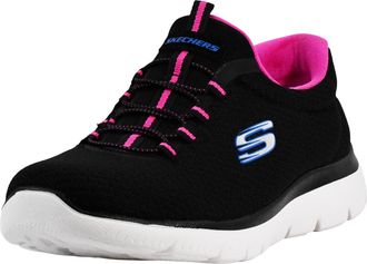 Skechers Womens Skech-Air Dynamight-Fast Sneakers, Black Hot Pink, 7 UK