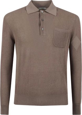 Ballantyne pocket rib polo shirt - men - Cotton - 48 - Brown