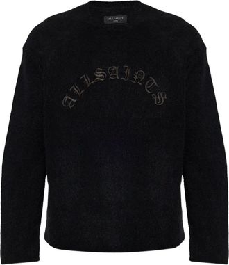 AllSaints Maglione Curv con ricamo - Nero