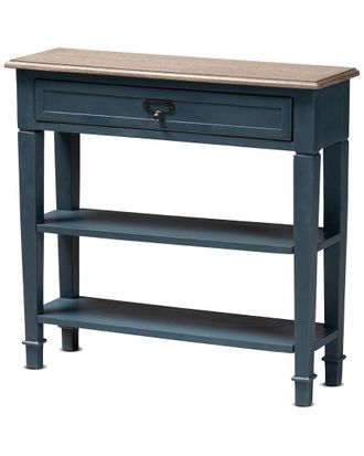 Design Studios Dnu Design Studios Dauphine Blue Spruce Fiinished Wood Accent Console Table