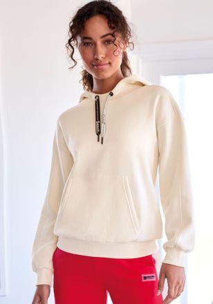 Bench Kapuzensweatshirt BENCH. LOUNGEWEAR, Damen, Gr. 32/34, creme, Sweatware, Obermaterial: 60% Baumwolle, 40% Polyester, unifarben, bequem h&uuml;ftlang, ohne 