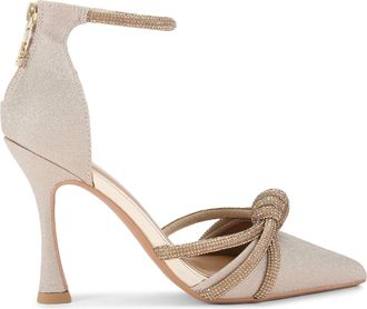 Kurt Geiger Womens Ava2 Heels - Gold Fabric - Size UK 6