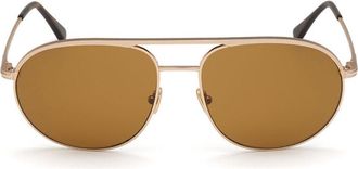 Tom Ford Aviator Full Rim Sunglasses - Gold