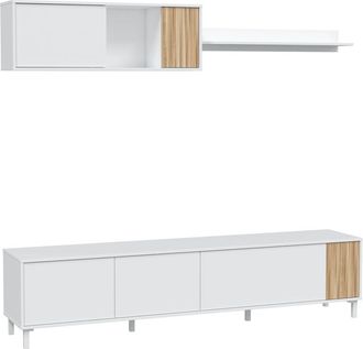 For&eacute;s Fores - Mueble Salon Tv Tempus Natural Y Blanco