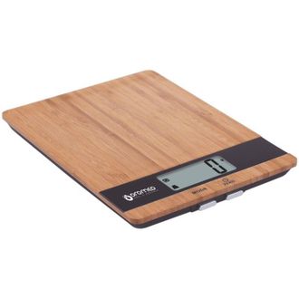 OEM Balanza De Cocina Electr&oacute;nica De Bamb&uacute; De 5 Kg, Digital, Precisa, Con Pantalla T&aacute;ctil Lcd