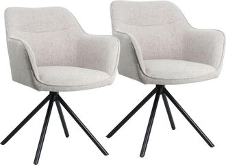 Happy Garden Lote de 2 sillas de tela gris