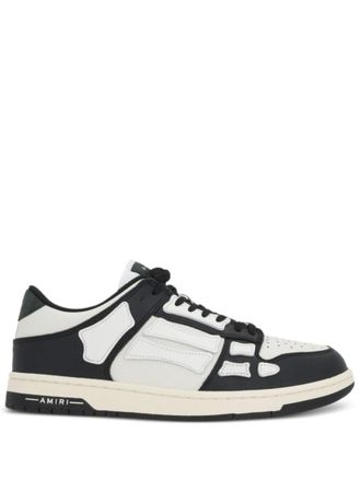 Amiri Black White Leather Skel Sneakers