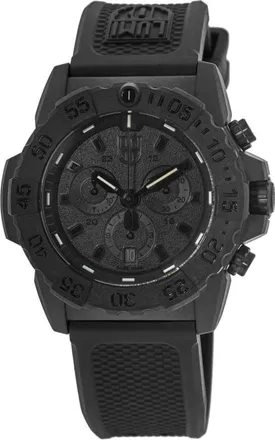 Luminox Navy Seal Chronograph Black Dial Rubber Strap Mens Watch XS.3581.BO
