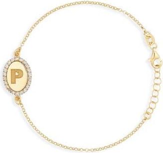 Meshmerise Diamond Initial Disc Bracelet in Yellow-P at Nordstrom Rack