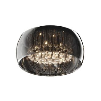 Netlighting Crystal Ceiling Light Glass 6x G9 in Grey