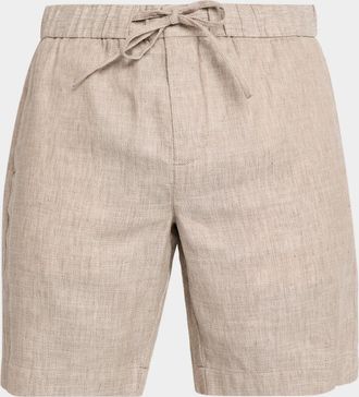 Frescobol Carioca Men & apos;s Felipe Linen & Cotton Drawstring Shorts