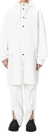 Rains Unisex Long Jacket In Powder