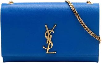 Saint Laurent Pre-owned Kate Crossbody Bag - Dames - Vintage Schoudertas - Blauw - ONE Size - Leer - Vintage