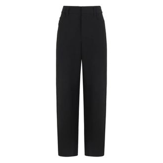 Max Mara Straight Trousers, female, Black, Size: XS Elegant Wool Trousers