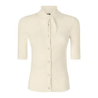 Pinko Pinko, Overhemden, Dames, Beige, M, Coperto Polo Ecoviscosa Shiny