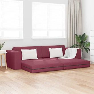 vidaXL Vidaxl - Divano Letto Rosso vino 245 x 78 x 77 cm Tessuto