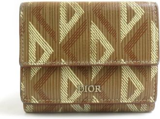 Dior Brown Leather Wallet (Tri-Fold) (Pre-Owned)