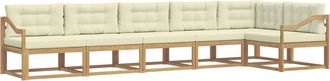 vidaXL Conjunto De Sof&aacute;s De Exterior 4 Uds. Blanco Y Crema Poli&eacute;ster Vidaxl