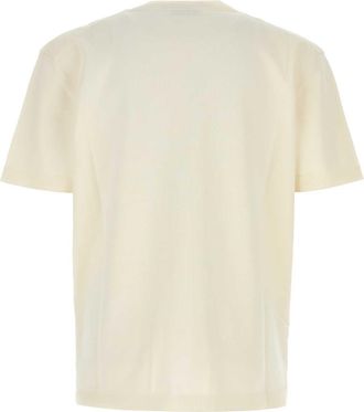 Givenchy Mens Ivory Cotton T-Shirt Exterior Exterior: T-shirts And Polos