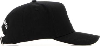 Dsquared2 Mens Cap Logo-Embroidered Cotton Baseball Black