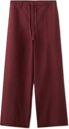 Mango Straight Fit Drawstring Pants in Burnt Orange at Nordstrom, Size 10