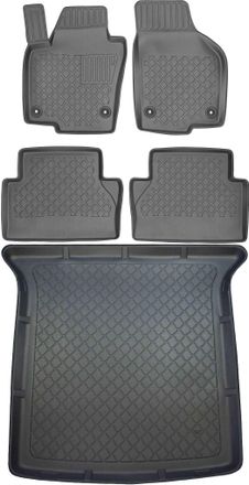 OEM Juego De Alfombrillas Para Coche Y Maletero Para Seat Alhambra Ii Van (septiembre De 2010 A 2020)