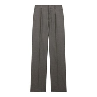 Saint Laurent Wide Trousers, female, Brown, Size: XS Wide Trousers