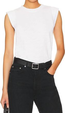 Nation Ltd Patti Muscle Tank Top In Optic White