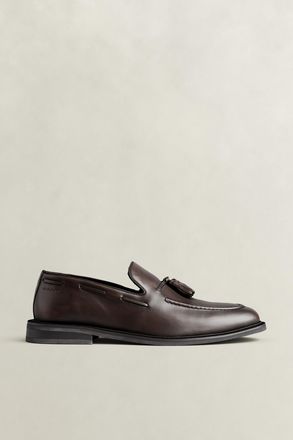 GANT Men Lozham Leather Loafers (41) DARK BROWN